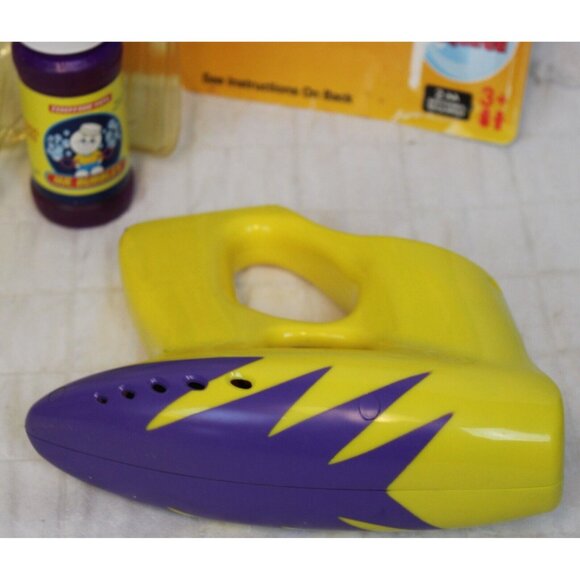 1999 Tootsie Toy Mr Bubbles Endless Blower Gun Toy Yellow Party Summer Fun - Picture 5 of 7